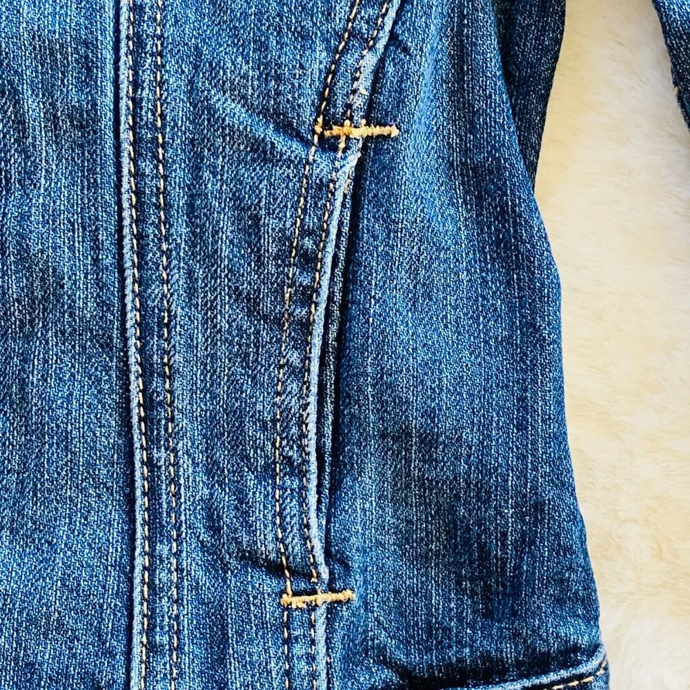 GAP Factory Girl’s Denim Jacket Dark Wash size M 7/8 Excellent Condition